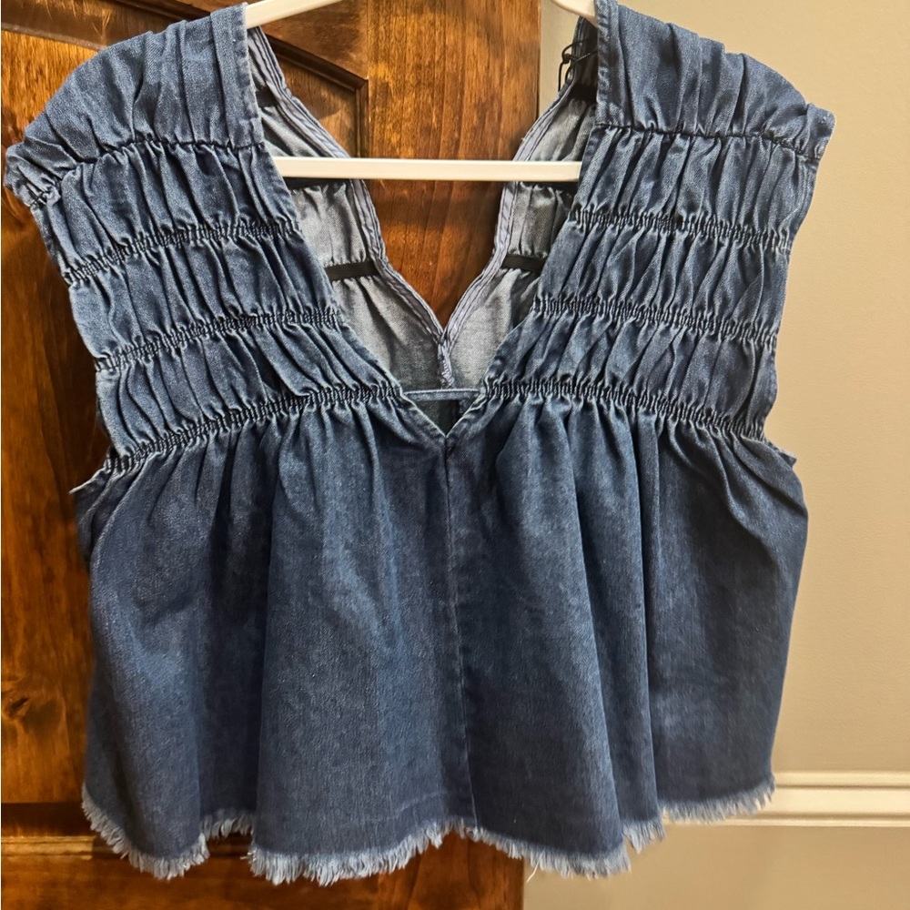NWT day + moon Denim Top